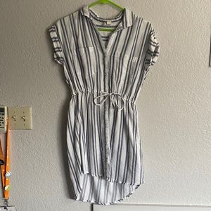 White and blue dress